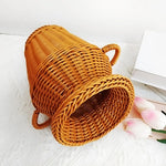 Vase Tressé Artisanal avec Anses - Vignette | Vase Cute