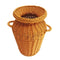 Vase Tressé Artisanal avec Anses en Rotin.