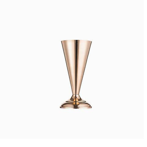 Vase trompette mariage centre de table couleur or en métal modèle A 25cm.