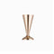 Vase trompette mariage centre de table couleur or en métal modèle A 25cm.