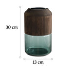 Vase Tubulaire Transparent Bi-Matières - Vignette | Vase Cute