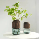 Vase Tubulaire Transparent Bi-Matières - Vignette | Vase Cute