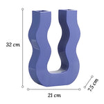 Vase U Ondulé Couleurs Variées - Vignette | Vase Cute