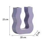 Vase U Ondulé Couleurs Variées - Vignette | Vase Cute
