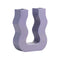 Vase U ondulé couleurs variées en céramique modèle Violet Petit.