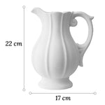 Vase Vintage Cruche Blanche Striée - Vignette | Vase Cute