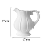 Vase Vintage Cruche Blanche Striée - Vignette | Vase Cute