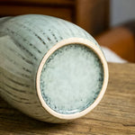 Vase Vintage Rayures Verticales Vert Clair - Vignette | Vase Cute