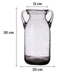 Vase Violet Verre Bullé avec Anses - Vignette | Vase Cute