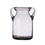 Vase Violet Verre Bullé avec Anses - Vignette | Vase Cute