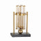 Grand vase transparent cerclé sur support Modèle S.