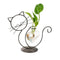 Vase soliflore Petit Chat cœur craquant en Verre soliflore Chat Style 1 Noir