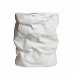 Vase Artisanal Effet Papier Froissé Noir ou Blanc - Vignette | Vase Cute