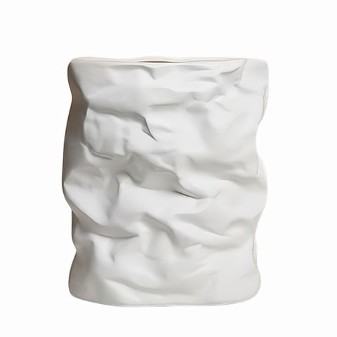 Vase froissé couleur Blanc présentation