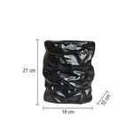 Vase Artisanal Effet Papier Froissé Noir ou Blanc - Vignette | Vase Cute
