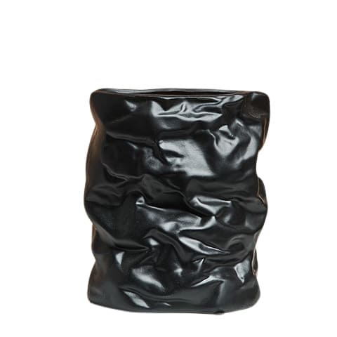 Vase froissé modèle Noir présentation