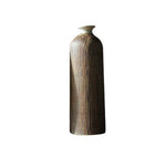 Vase Artisanal Marron Aspect Écorce Rayée - Vignette | Vase Cute