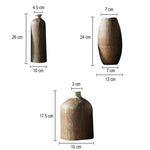 Vase Artisanal Marron Aspect Écorce Rayée - Vignette | Vase Cute