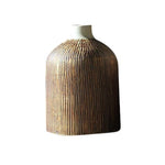 Vase Artisanal Marron Aspect Écorce Rayée - Vignette | Vase Cute