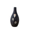 Vase motif fleur en Céramique modèle Noir A présentation sur fond blanc.
