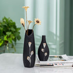 Vase Artisanal Motif Fleur en Relief - Vignette | Vase Cute