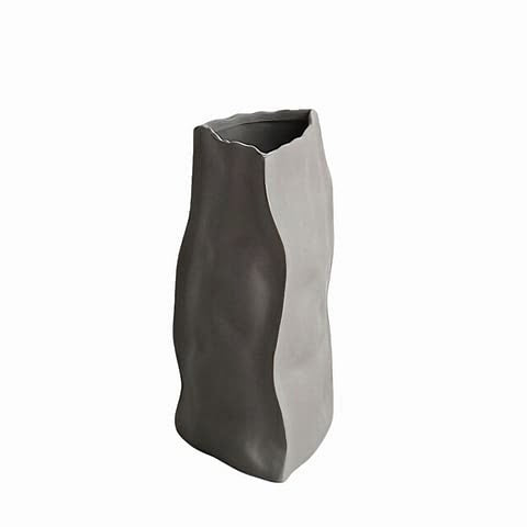 Vase artistique difforme deux tailles - Céramique original Gris grand