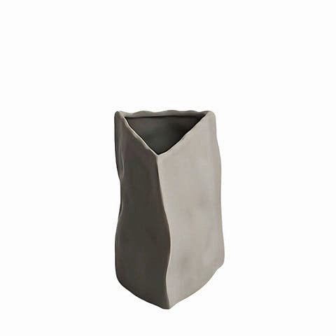Vase artistique difforme deux tailles - Céramique original Gris petit