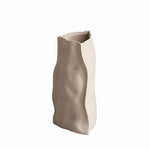Vase Artistique Difforme Blanc Gris ou Kaki - Vignette | Vase Cute