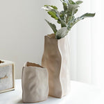 Vase Artistique Difforme Blanc Gris ou Kaki - Vignette | Vase Cute