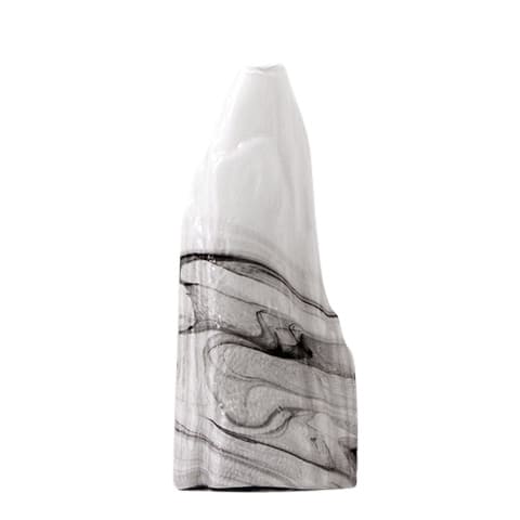 Vase originale paysage style chinois en Verre poli Style C