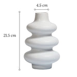 Vase Blanc Design Anneaux Superposés - Vignette | Vase Cute