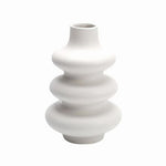 Vase Blanc Design Anneaux Superposés - Vignette | Vase Cute