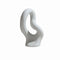 Vase gris clair sculpture abstraite - Céramique original Gris clair