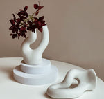 Vase Blanc Design Sculpture Abstraite - Vignette | Vase Cute