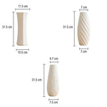 Vase Blanc Minimaliste Trois Motifs - Vignette | Vase Cute