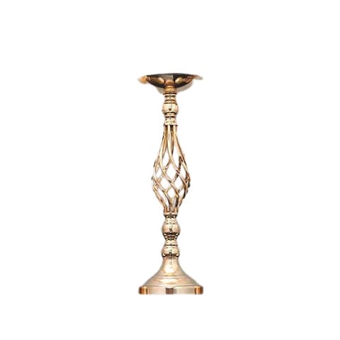Vase bougeoir élégant et chic torsadé doré Fer Forgé présentation modèle S
