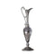 Vase carafe design rétro artisanal en métal couleur argent style B.