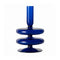 Vase chandelier bleu nuit ou orange en verre, Bleu nuit Modèle grand.
