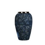 Vase Bleu Chinois Motif Fleurs Col Argenté - Vignette | Vase Cute