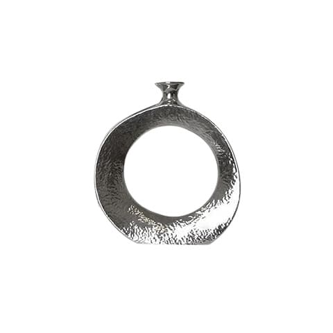 Vase ancien circulaire argenté ou doré en Céramique modèle Argent Petit