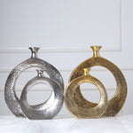Vase Circulaire Argenté ou Doré - Vignette | Vase Cute