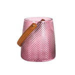 Vase Coloré avec Anse Imitation Cuir - Vignette | Vase Cute