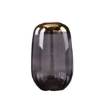 Vase Coloré Uni Artisanal Bordure Dorée - Vignette | Vase Cute