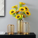 Vase Transparent Lanterne Dorée - Vignette | Vase Cute