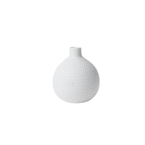 Vase créatif moderne à motifs blancs en Céramique Style C.