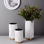 Vase Design Rayé Motif Marbre - Vignette | Vase Cute