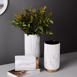 Vase Design Rayé Motif Marbre - Vignette | Vase Cute