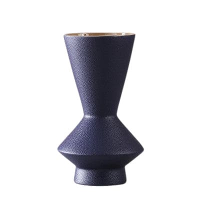 Vase effet givré couleurs variées en Céramique Présentation modèle Bleu.