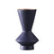 Vase effet givré couleurs variées en Céramique Présentation modèle Bleu.