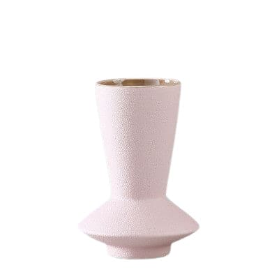 Vase effet givré couleurs variées en Céramique Présentation modèle Rose.